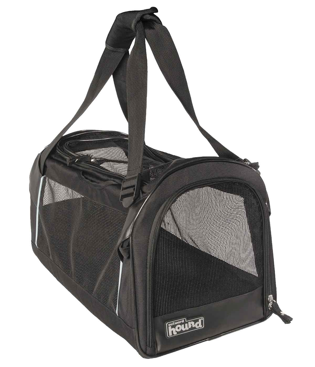 black pet carrier. pet travel accessories
