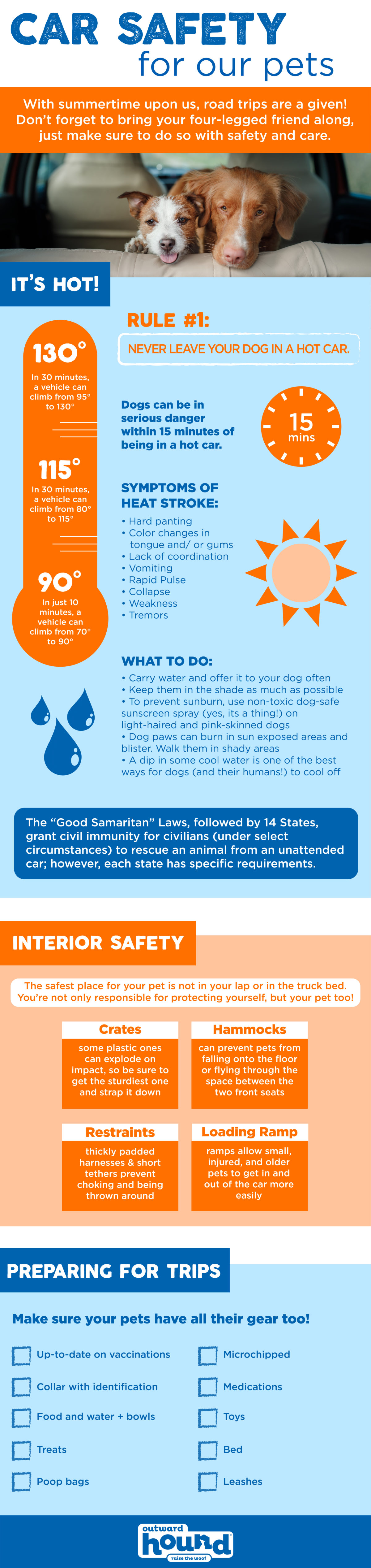 car heat safety infographic