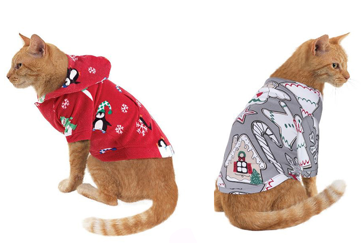 holiday cat pajamas