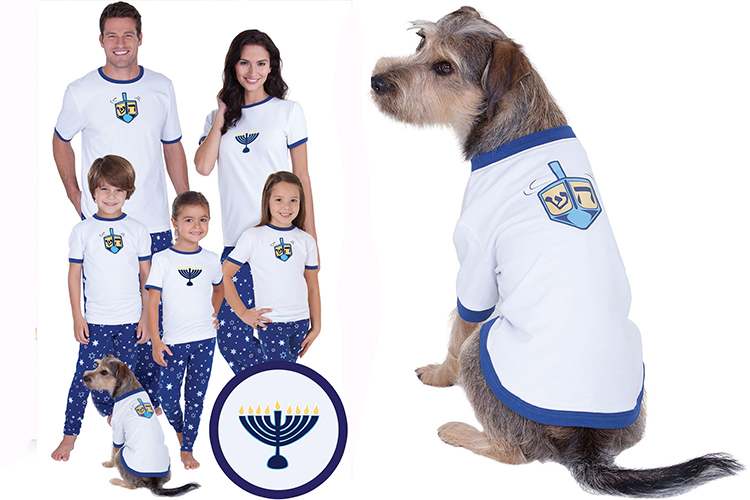 Hanukkah dog pajamas