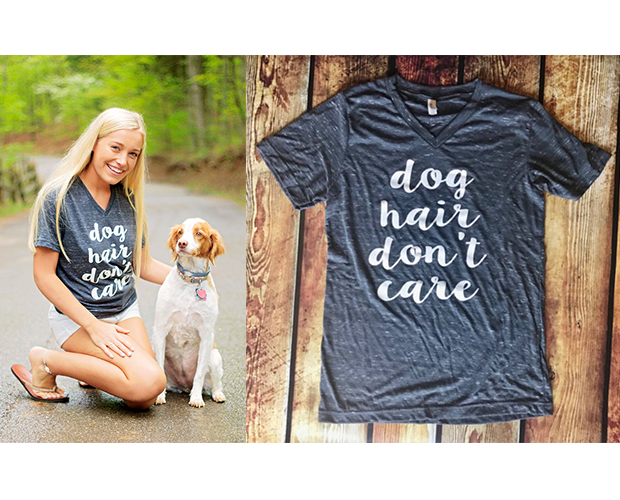 dog hair don't care t-shirt dog mom gift