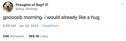 thoughts of dog tweet