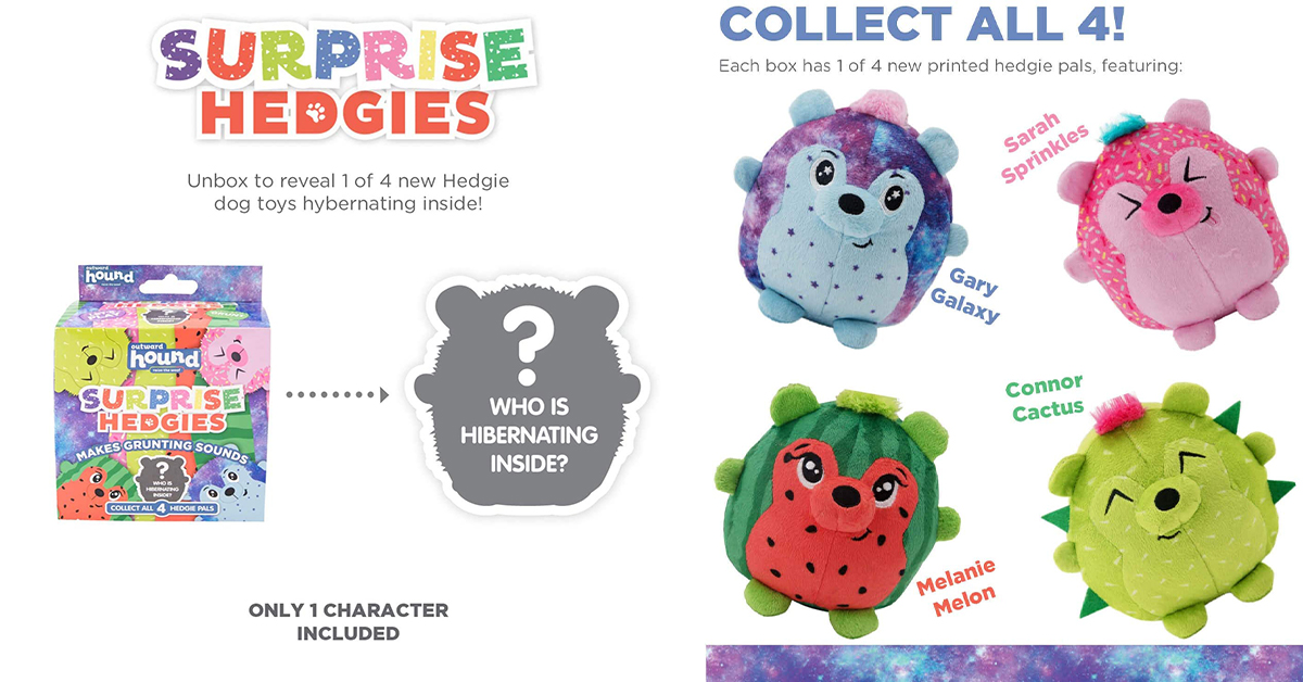 Surprise Hedgies are fun collectible toys for dogs