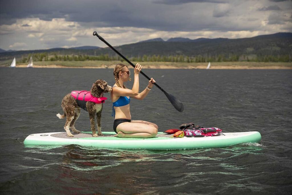 sup with dog